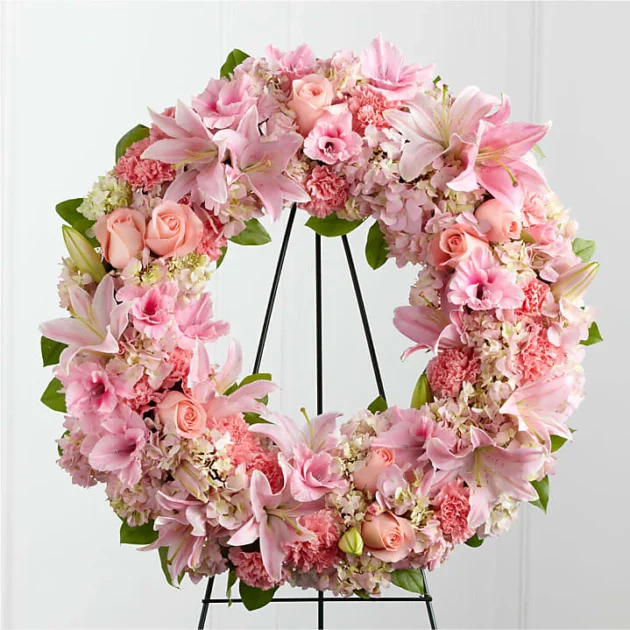 Corona de Flores Rosa